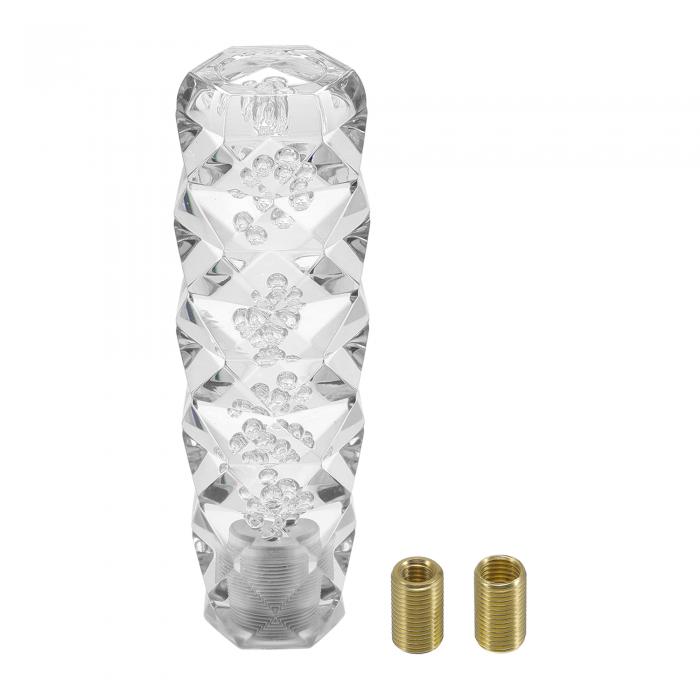 A ABSOPRO ユニバーサルシフトノブ 15cm スティックシフトレバーノブ 2つのアダプター付き 自動および..