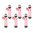 A ABSOPRO 燃料噴射器No.23209-20040 Toyotaに対応ハイランダー2006-2010 3.3L用 レクサスRX330 2007-2009 ピンク 6個セット