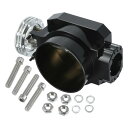 INFINAUTO スロットルボディアセンブリ 80mm自動スロットルボディアクチュエーターアルミニウム合金シルバートーンブラック 1セット(2)