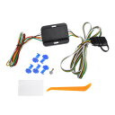 INFINAUTO パワード3から2ワイヤートレーラーテールライトコンバーター リードと4ウェイ配線ハーネスコネクターメタルプラスチックブラック 1セット
