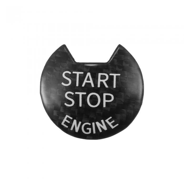 INFINAUTO エンジンスタートストップボタンカバー 日産に対応アル ティマ2012-2018用フロントイグニッションスタータースイッチステッカー ブラック 1個
