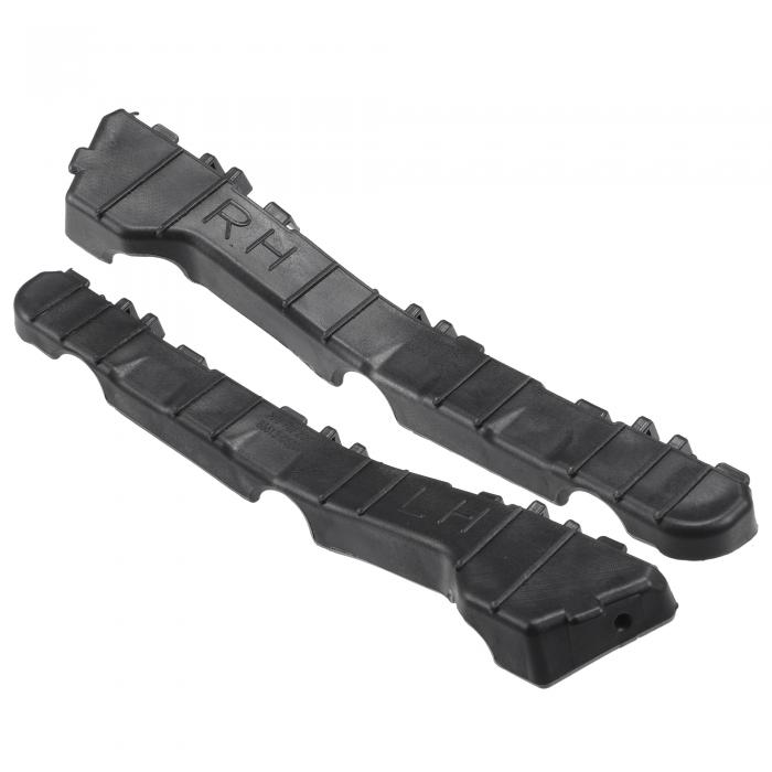 INFINAUTO バンパーサポートブラケット 左右のリアバンパーレテーナーブラケットホールドマウントNo.86614G6000/86613G6000 Kiaに対応 Picanto 2017用 ABSプラスチック製 ブラック 1ペア