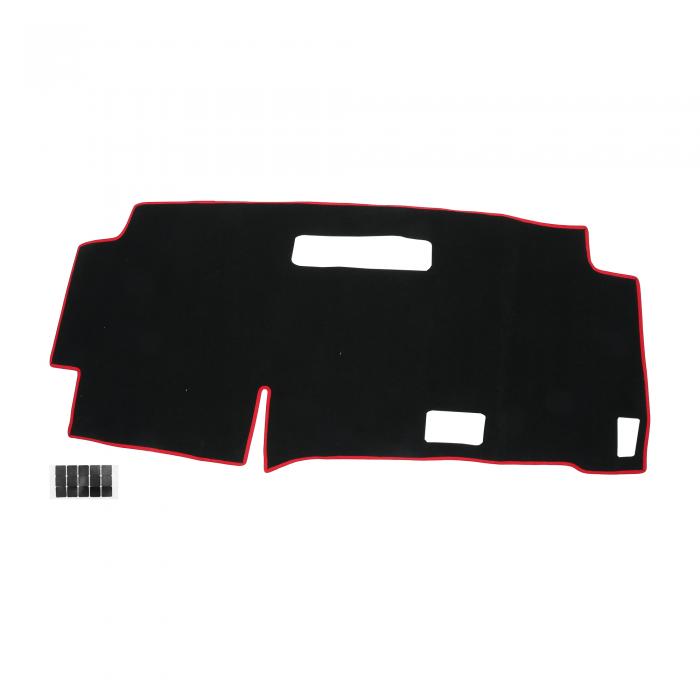 TUCKBOLD 日産に対応セレナC28用ダッシュカバー 折りたたみ式 センターコンソールダッシュカバーマット ブラック レッド ステッカー付き 1セット。&#10;&#10;