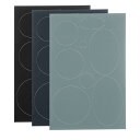 PATIKIL 10 x 15 cm 修理パッチキット 布用粘着パッチ ダウンジャケット 帽子修理用 3個 グレー 黒 ネイビーブルー