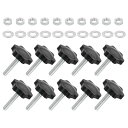 20個セット M6 x 30mm スターノブ プラスチック製の六角形クランピングノブスクリューハンドル アンブレラベース交換機械用のワッシャーナット付きの交換品