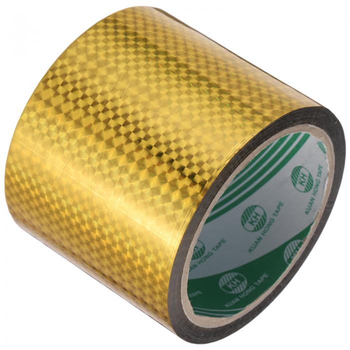 金色メタライズテープ 3.1" x 55ヤード クラフトディテールアクセントウォール用テープ グラフィックア..
