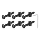 10個 六角ソケットヘッドボルトバケットナット M6 x 50mmソケット家具ベッドボルトバケットナット 椅子やベッド用 レンチ付き 黒