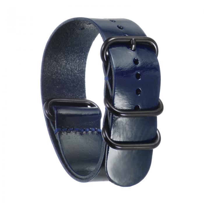 本物のレザーウォッチバンド 24mm クイックリリース ソフトな交換用ウォッチストラップ 黒ステンレスス..