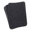 16枚セットの衣類用アイロンパッチ 補修パッチ アイロンで接着 4.1"x3" 洋服 パンツ バッグの穴補修と装飾に最適(デニム黒色)