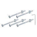 5個セット 六角ソケットヘッドボルトバケットナット M6 x 110mm ソケット家具ベッドボルトバケットナット シルバー