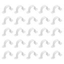 50個 PVCパイプストラップ 25mm(1インチ) プラスチックコンジットストラップ2つ 穴 PVCパイプ取り付け ブ ラケット ケーブル用 ホワイト