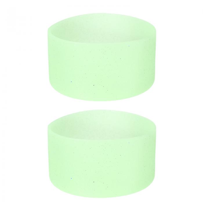 2個セット シリコンボトルカバー 2.84-3インチ ボトル底直径に対応 タンブ ラー用 シリコン製ボトル底カバー 非滑り保護カバー 緑