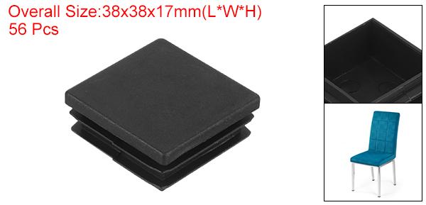 56個入りの正方形プラスチックプラグインサート 1.5インチ×1.5インチの黒いプラス...