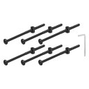 12個 六角ソケットヘッドボルトバケットナット M6 x 120mm ソケット家具ベッドボルトバケットナット 椅子やベッド用 レンチ付き 黒