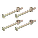 4個 六角ソケットヘッドボルトバケットナット M6 x 80mm ソケット家具ベッドボルトバケットナット レンチ付き 椅子やベッド用 ブロンズカラー
