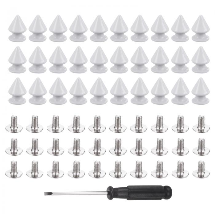 50セット 金属製ツリースパ イ クとスタッド 12mm 15/32" スクリューバック 金属合金リベット パンクコ..