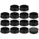 14個セット チェアレッグキャップ 53 mm(2-1/9インチ) 非マーキングPVC製チェアレッグチップ 滑り止めチェアレッグフロアプロテクター 家具用 丸いテーブルカバーエンドキャップ 黒