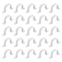 100個 PVCパイプストラップ 50mm(2インチ) プラスチックコンジットストラップ 2つ 穴付きPVCパイプ取り付け ブ ラケット ホワイト