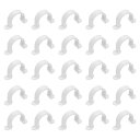 100個 PVCパイプストラップ 40mm(1-4/7インチ) プラスチックコンジットストラップ 2つ 穴付きPVCパイプ取り付け ブ ラケット 白色
