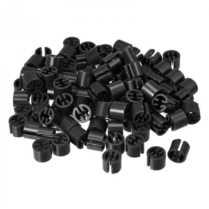 150 個 衣類ハンガーマーカー 空白タグ 3.5mm ロッド 衣類サイズ ハンガークリップに適合 衣類ハンガー用 衣類色分けラベル 黒