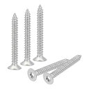 50個セット フラットヘッドトルクスねじ M5 x 40mm 304ステンレススチール カウンターシンク 自己穿孔防盗木ねじ T25ビット対応 木材 フェンス ...