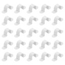 100個 PVCパイプストラップ 16mm(5/8インチ) プラスチックコンジットストラップ 2つ 穴付きPVCパイプ取り付け ブ ラケット 白色