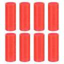 8個のシリコンストロー先端カバー メタルストローカバー 柔らかい再利用可能なストロー先端 12mm/0.47" ODステンレスストローに適合(赤 42mm長)