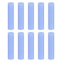 10個のシリコンストローカバー メタルストローカバー 柔らかい再利用可能なストローカバー 8mm/0.31" ODステンレススチールストローに適合(青 42mm長)