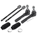 X AUTOHAUX GMCに対応 Savana 1500 2003-2014およびChevroletに対応 Express 2500 2003-2005用の6個のフロントインナーアウタータイロッドエンドキット サスペンションステアリングタイロッドエンド ドラッグリンク