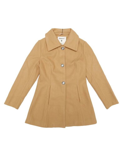 Allegra K ロングコート アウター ターンダウンカラー シングルブレスト スラントポケット レディース カーキ S Allegra K ロングコート アウター ターンダウンカラー シングルブレスト スラントポケット レディース カーキ S