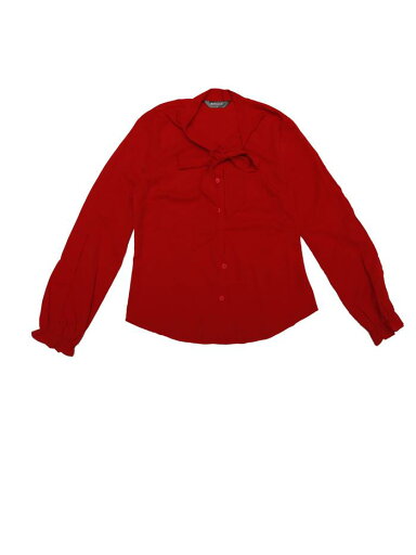 Allegra K ボウタイブラウス エレガント 蝶ネクタイネック 長袖 シャツワークブラウス レディース レッド XS Allegra K ボウタイブラウス エレガント 蝶ネクタイネック 長袖 シャツワークブラウス レディース レッド XS