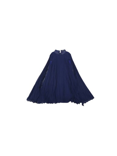 Allegra K レディース シフォンドレス ゆったり マントスリーブケープ プリーツドレス ダークネイビー 3XL Allegra K レディース シフォンドレス ゆったり マントスリーブケープ プリーツドレス ダークネイビー 3XL