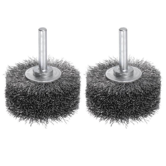 ワイヤーホイールブ ラシ ドリルアタッチメント用 炭素鋼線 洗浄 サビ除去 腐食剥離用 50 mm 2個(4)
