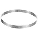 小さなケーキリング ステンレス鋼 穴あきケーキムースリング キッチンベーキング 耐熱 直径28.5 cm 高さ2 cm ケーキデザート用 シルバー(3)