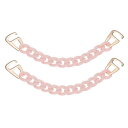 シュー装飾チェーン クロッグサンダル 靴チェーンアクセサリー 丸い形状 靴の装飾 DIY 誕生日 女性 ギフト用 レッド 2個