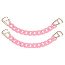 シュー装飾チェーン クロッグサンダル 靴チェーンアクセサリー 丸い形状 靴の装飾 DIY 誕生日 女性 ギフト用 ダークピンク 2個