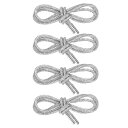 ラインストーン靴ひも ブリンブリン水晶靴ひも ダイヤモンド巾着コード交換用 スウェットパンツ ショートパンツ スニーカー用 直径4 mm 長さ1.2 M ホワイト 4個