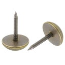 40個 ソリッド真鍮タックス 18mm レトロな張り地用釘 家具 装飾用押しピン ソファや壁掛けに ブロンズカラー