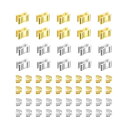 ジッパースライダーリテーナー バッグ コート ジャケット用の#5トップストッパー&ボトムストップ クローズドエンドジッパー交換用(ホワイト金色 金色 20個)