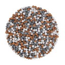 交換用シャワーヘッドビーズ 3-4 mm シャワーフィルタービーズ 交換用ミネラルストーンビーズ 軟水器濾過シャワーヘッド用 ホワイト グレー オレンジ 3パッ...