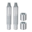 2セット アイレット穴パンチダイツール 12mm 45#鋼製 グロメットセッター インストールツール ホローパンチツールキット ベース付き ファブリック 衣類 ...