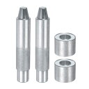 2セット アイレットホールパンチダイツール 14.5mm 45#鋼製 グロメットセッター インストールツール ホローパンチツールキット ベース付き ファブリック...