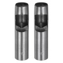 レザー用ホローパンチ2個セット 22mm 円形穴パンチツール ベルトパンチャー用 炭素鋼製 シングルパンチ ウォッチベルト カット レザークラフト ラバー 紙 ...