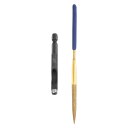 レザーホールパンチツール 3/16インチ 45#スチール 1/4ヘックスシャンクドリルビット 電動ホローパンチセット 5.5インチ半円ファイル付き レザークラフ...