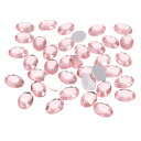 500個の楕円形フラットバックアクリルラインストーン 18x13 mm カ ボション ラインストーン ジェムス 装飾品 衣装 手作りデコレーション ライトピンク