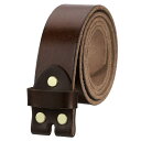 バックルヘッドなし メンズレザーベルトストラップ 1.5インチ幅 ピンバックルベルト用交換ストラップ(110cm L 茶色)