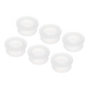 6個セット スナップゴム製グロメット ホールプラグ マウント 直径25mm 内径20mm 高さ15.8mm 防水 電気ボックス ケーブル パイプ 透明(4)