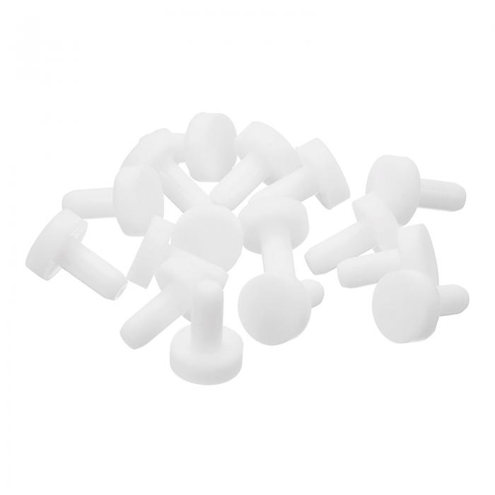 ゴム栓 シリコン栓 32個 ホワイトゴムストッパー 2.5-2.8mm穴に適した3 mmプラグホール