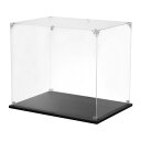 アクリルディスプレイケース 25x35x30cm クリアディスプレイボックス 組み立て式防塵ディスプレイボックス 収納オーガナイザー コレクタ ブル アクション...