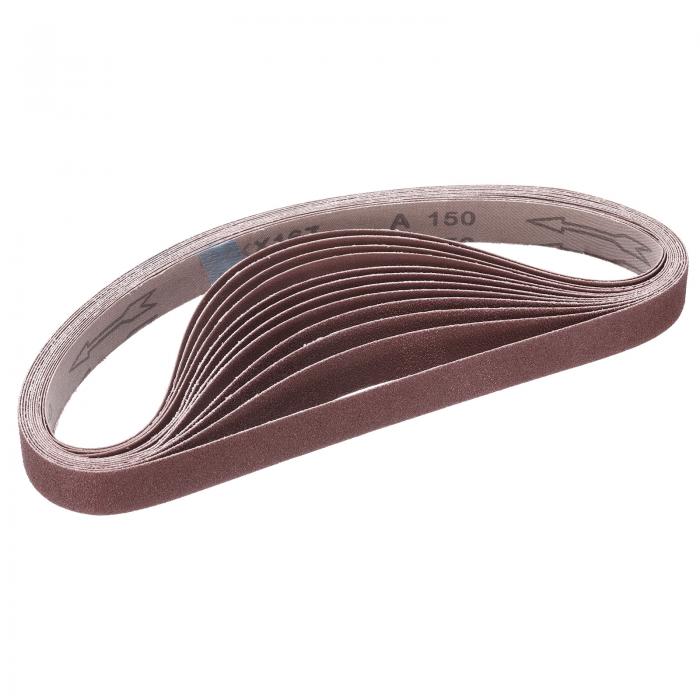 12個セット(各80/120/150グリット4個ずつ) アルミニウム酸化物研磨ベルト1